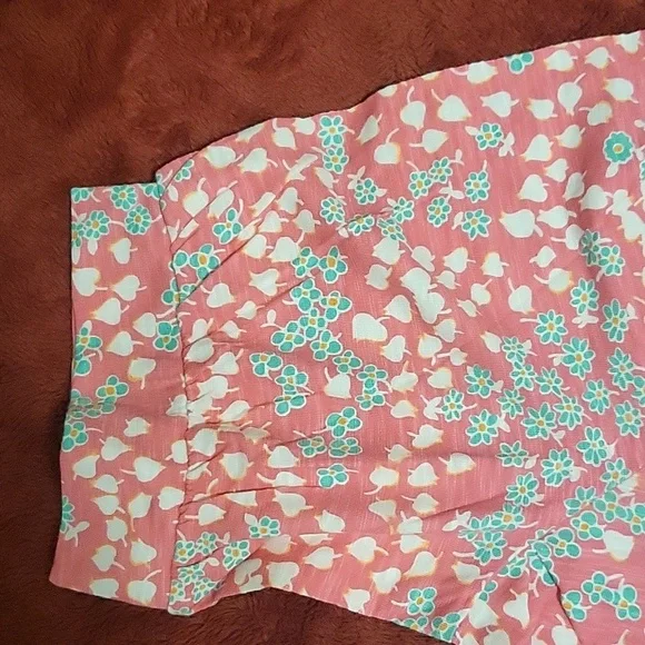 Talbot's Split Neck Floral Print Tee Shirt - Picture 4 of 7